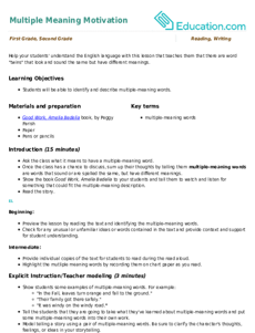 Multiple Meaning Motivation