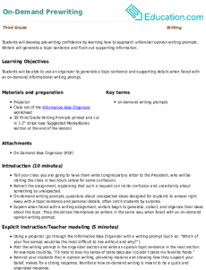 On-Demand Prewriting