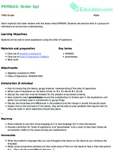 PEMDAS: Order Up!