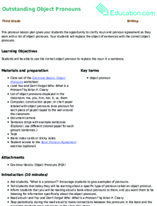 Outstanding Object Pronouns