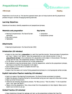 Prepositional Phrases