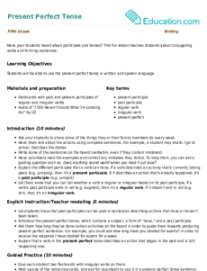 Present Perfect Tense