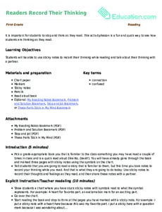 Readers Record Their Thinking