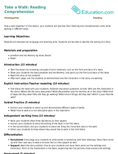 Take a Walk: Reading Comprehension