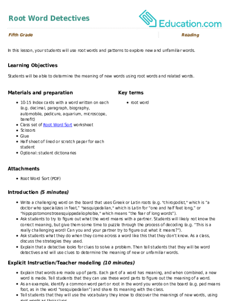 Root Word Detectives