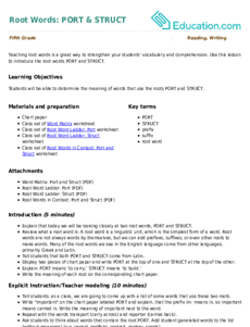 Root Words: PORT & STRUCT