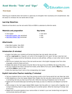 Root Words: "Tele" and "Sign"