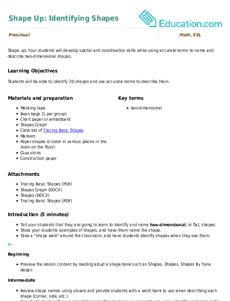 Shape Up: Identifying Shapes