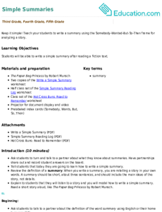 Simple Summaries
