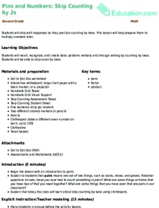 Pins and Numbers: Skip Counting by 2s