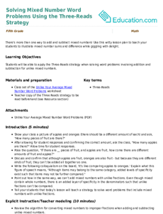 Solving Mixed Number Word Problems Using the Three-Reads Strategy