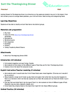 Sort the Thanksgiving Dinner