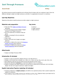 Sort Through Pronouns