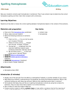 Spelling Homophones
