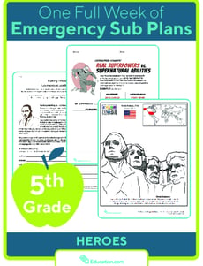 Sub Plans for Fifth Grade