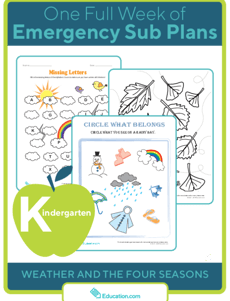 Sub Plans for Kindergarten