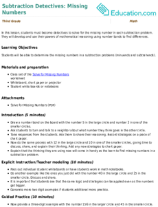 Subtraction Detectives: Missing Numbers