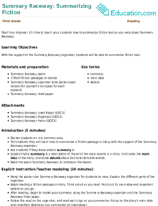 Summary Raceway: Summarizing Fiction