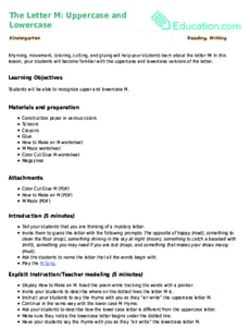 The Letter M: Uppercase and Lowercase