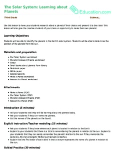 The Solar System: Learning about Planets