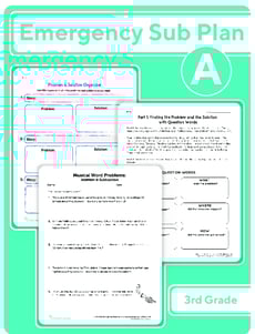 Third Grade Daily Sub Plan A
