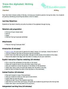 Trace the Alphabet: Writing Letters