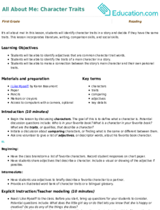 All About Me: Character Traits