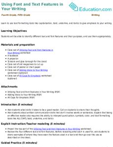 Using Font and Text Features in Your Writing