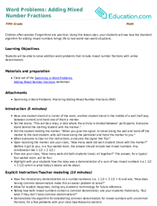 Word Problems: Adding Mixed Number Fractions