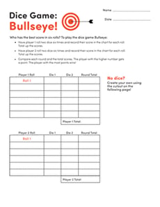 Dice Game: Bullseye