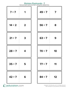 Division Flashcards 7