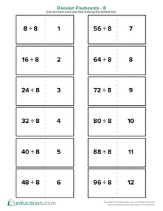 Division Flashcards 8