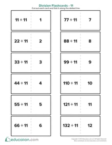 Division Flashcards 11
