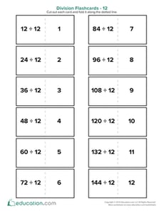 Division Flashcards 12