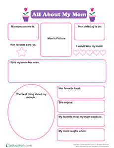 Practice Writing About Your Mom