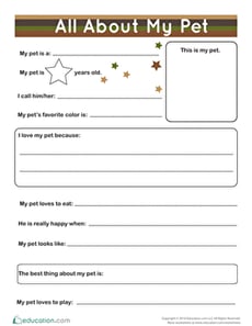 Practice Writing About Your Pet