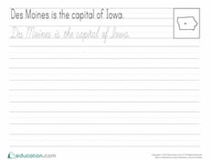Cursive Capitals: Des Moines