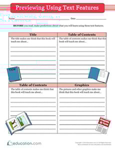 Previewing Using Text Features