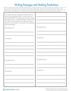 Writing Passages and Making Predictions