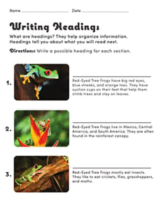Writing Headings