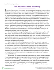 Mentor Text: The Importance of Community
