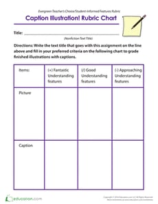 Caption Illustration Rubric Chart
