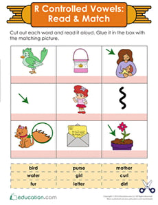 Read and Match the R-Controlled Vowels