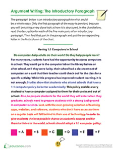 The Introductory Paragraph
