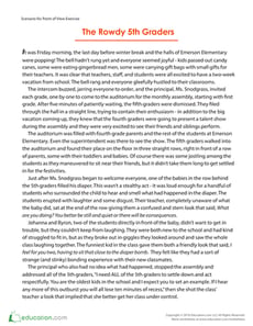 Point of View Scenario: The Rowdy 5th Graders