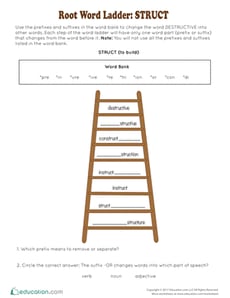 Root Word Ladder: Struct