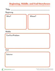 Beginning, Middle, and End Storyboxes