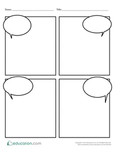 Blank Comic Strip Worksheet