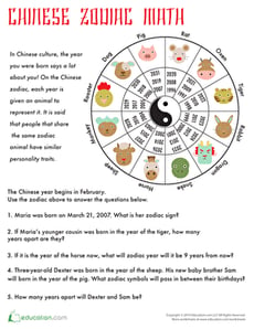 Chinese Zodiac Math