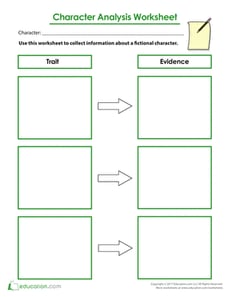 Character Analysis Worksheet
